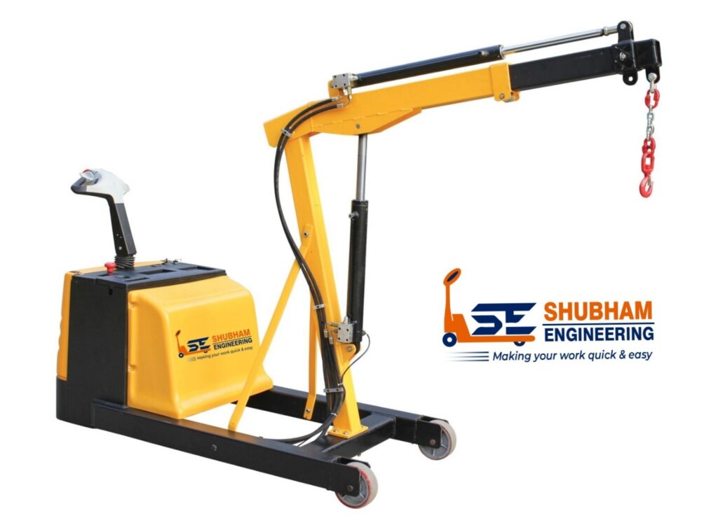 Electric battery floor crane